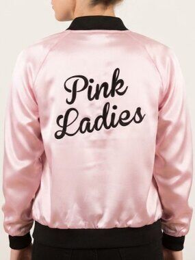 Vintage Pink Ladies Grease Satin Bomber Jacket - Halloween Costume